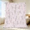 Soft Floral Flannel Throw Blanket - Lightweight Cozy Warm for Home Decor, Christmas & Halloween, Ideal Casual Indoor Use