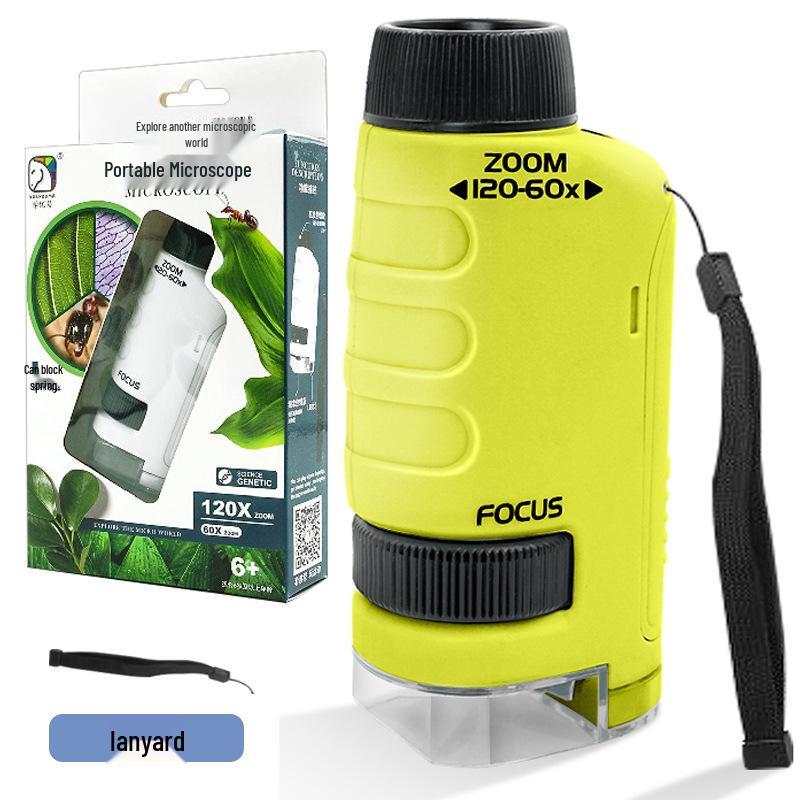 Portable HD Children's Microscope: Educational Science Experiment Set for Elementary Students