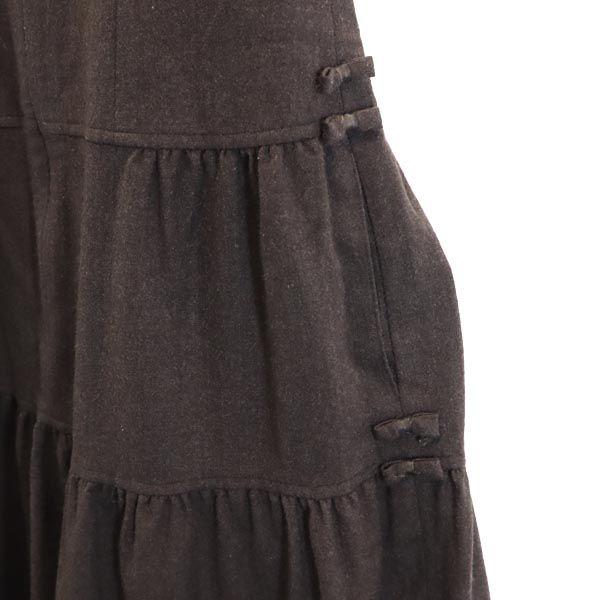 Rene Made in Japan Wool Blend No sleeve one piece 36 Brown Front zip Women Used