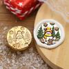 Christmas Series Embossed Christmas Tree Lacquer Seal Head Brass Carving Wax Seal Decoration Gift for Lacquer Lovers