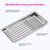 2Pcs Square Cosmetic Storage Tray Stainless Steel Beauty Salon Tray  Beauty Salon Use