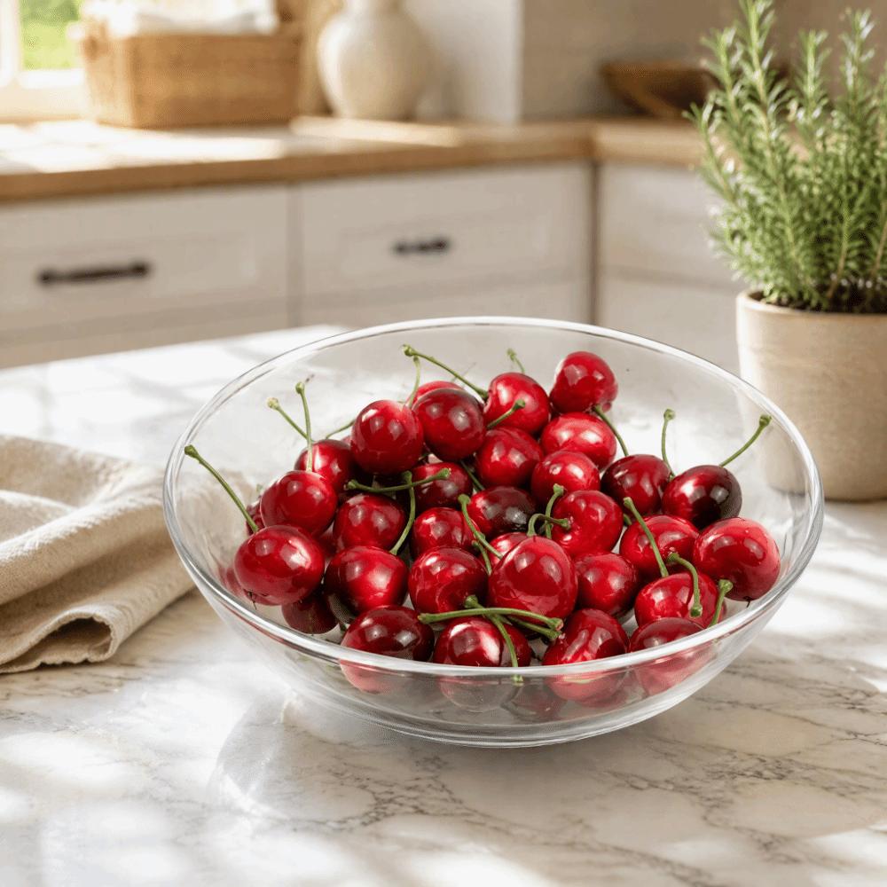 50 Pcs Red Balck Fake Cherry Fruit 1 Inch Simulation Fruit Model Party Bakery