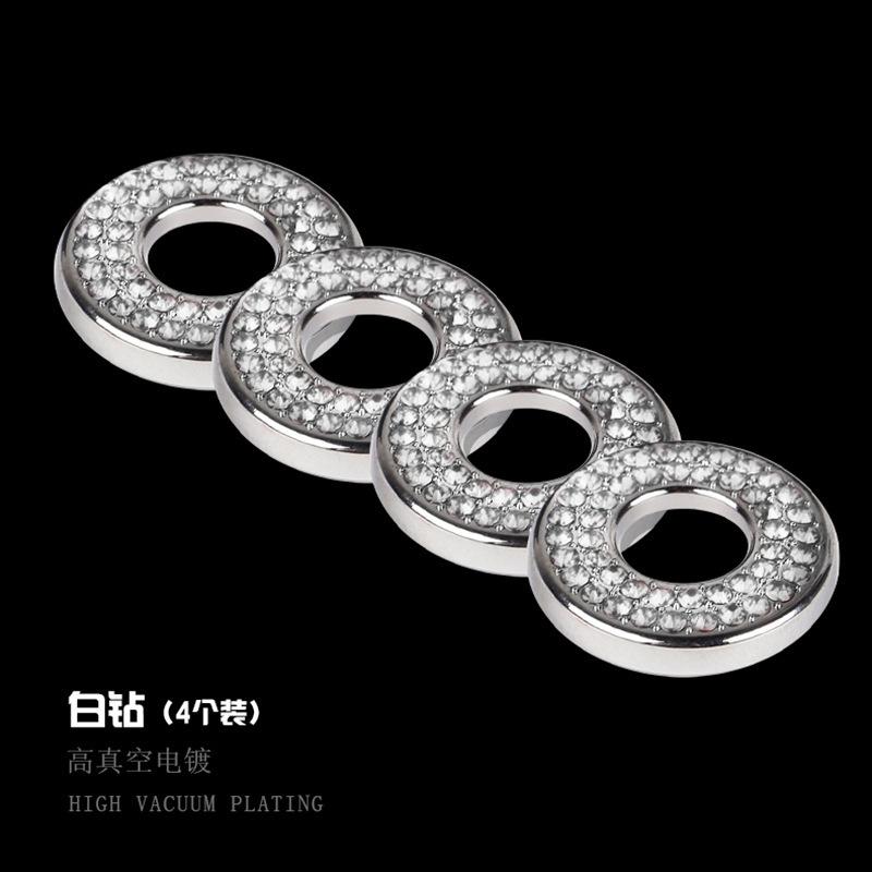

4PCS Bling Inner Car Door Lock Cover Stickers Pull Rod Bolt Decorations Car Door Lock Pin Caps for C Class C200L GLC260 C260L серебряный