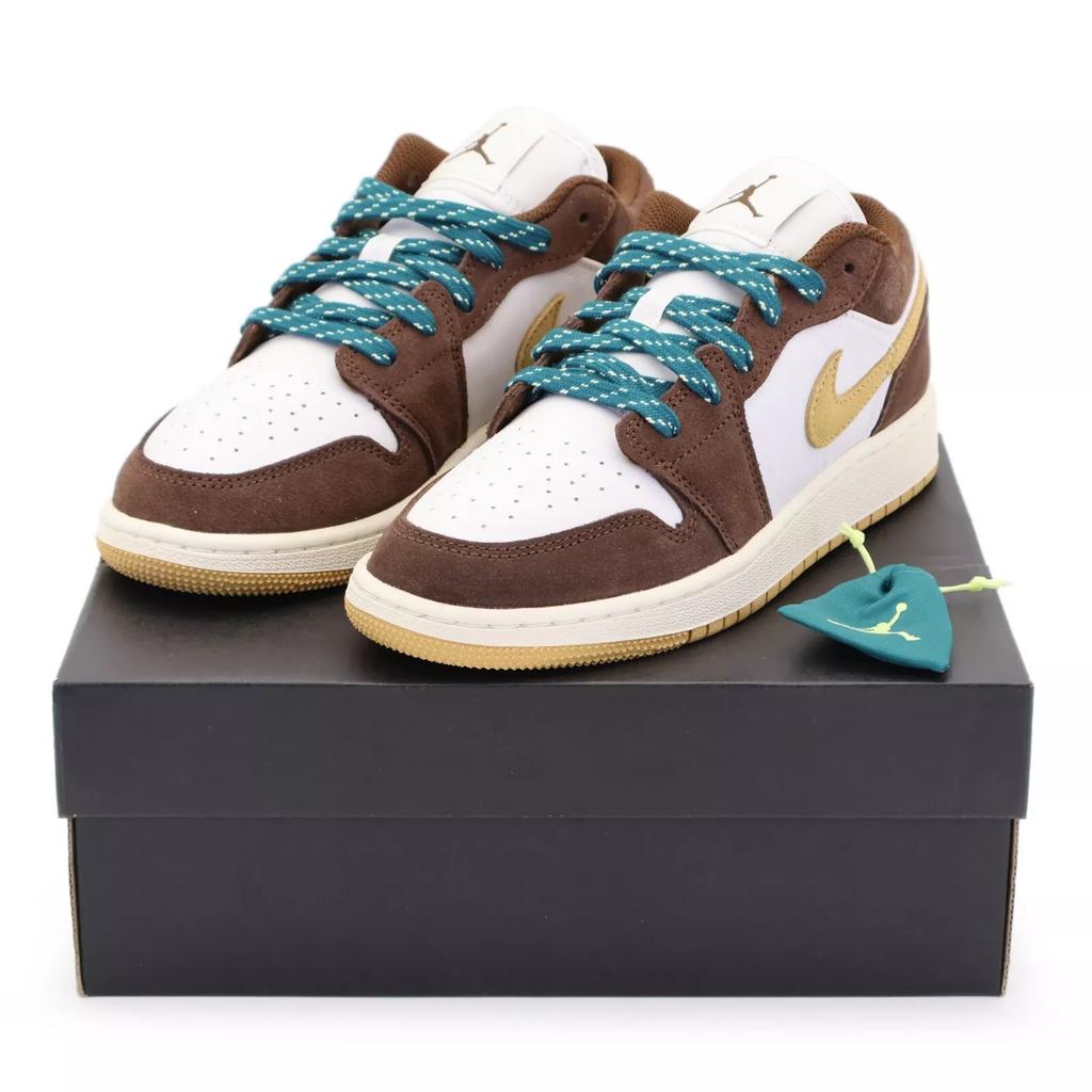 FB2216-200 Nike GS Air Jordan 1 Low SE Cacao Wow Twine Sail