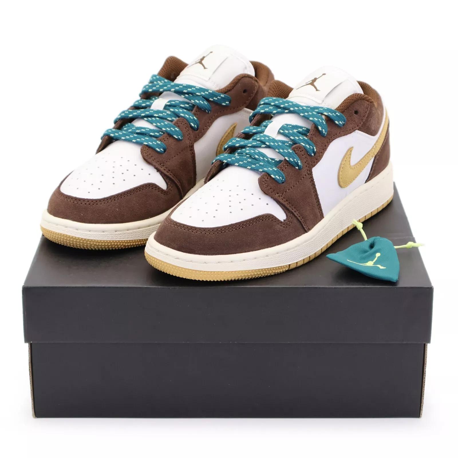 FB2216-200 Nike GS Air Jordan 1 Low SE Cacao Wow Twine Sail US 3.5Y