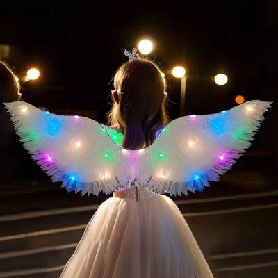 Alas de Ángel Luminosas para Fiesta Infantil y Sesión de Fotos