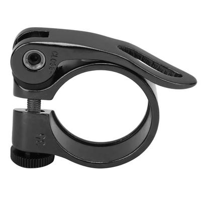 34,9 mm Robuste Fahrrad-Schnellspanner-Sattelklemme Aluminiumlegierung Sitzrohrklemme Schwarz