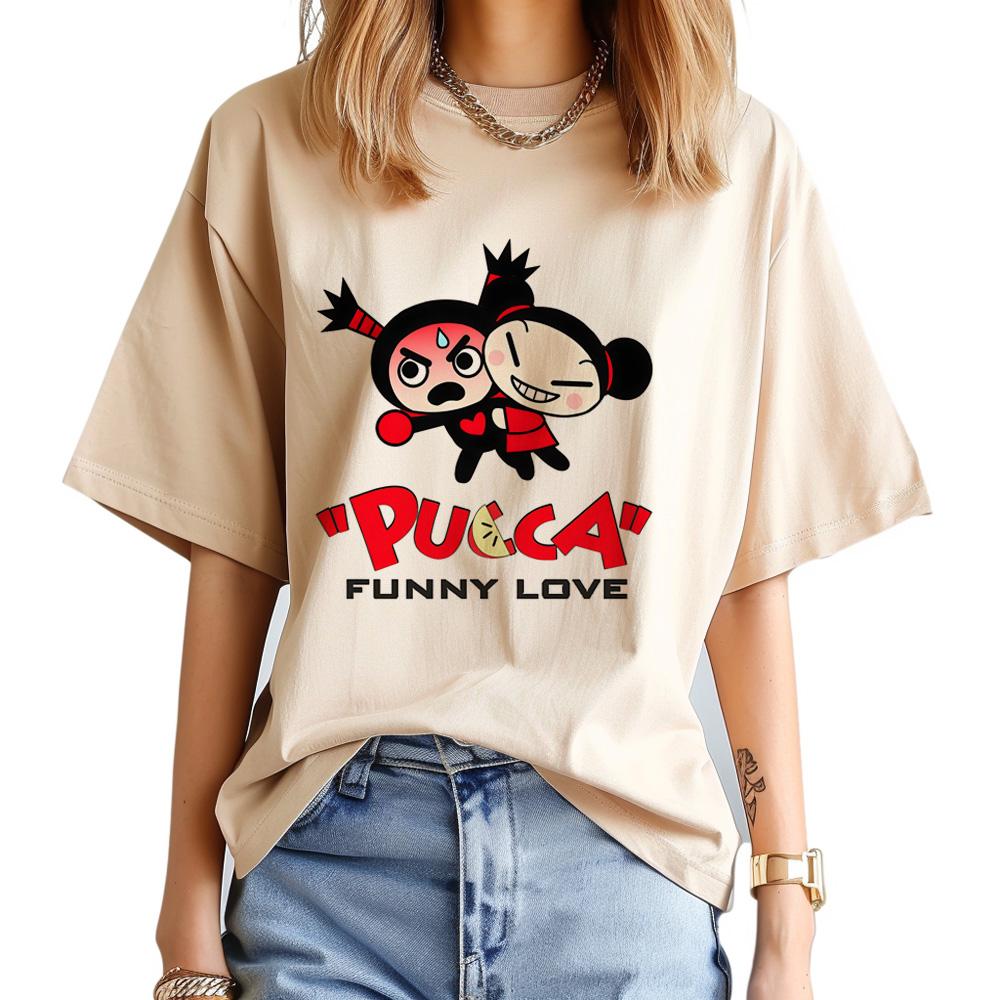 Pucca T Shirt Women Unisexga Comic Japanese T Shirt Girl Japanese Y2k 2000s Clothes