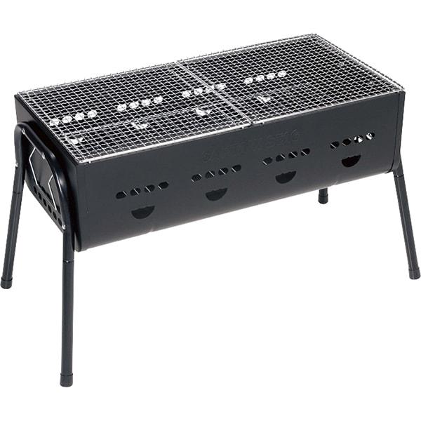 Captain Stag Ug 0112 [Barbecue STove Grill  Bonfire  3 Way Barbecue Grill  600  For 4 To 6 People   Height 3 Levels Adjustable  Black]