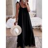 JPNTKY Fashion Summer Spring Solid Color Print Sleeveless Casual Dresses