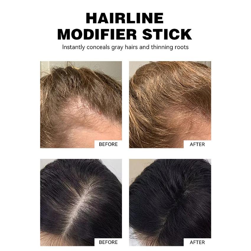 Lápiz para la línea del cabello de doble punta con punta de pincel, barra de sombra para perfilar, multifuncional, blanqueador, color complementario