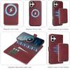 3 in 1 Detachable Magnetic Wallet Leather Case For iphone 16 Pro Max 15 Plus 13 12 16E Cash Cards Holder Bag For Magsafe Cover