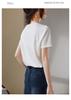 Simple Basic Round Neck Short Sleeved T-shirt for Women In Summer 2025, Fashionable and Versatile Casual Solid Color Top