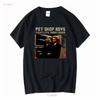 Pet Shop Boys Night Life Maglietta Nera Tutte le Taglie Maniche Lunghe o Corte Vintage Lavata Abbigliamento Firmato Traspirante