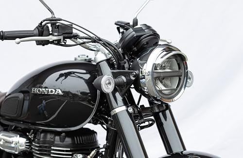 Kijima GB350C ('24-) Motorcycle Parts Headlight Visor, Steel, Retro Custom, Plated Finish, Part Number 203-2993