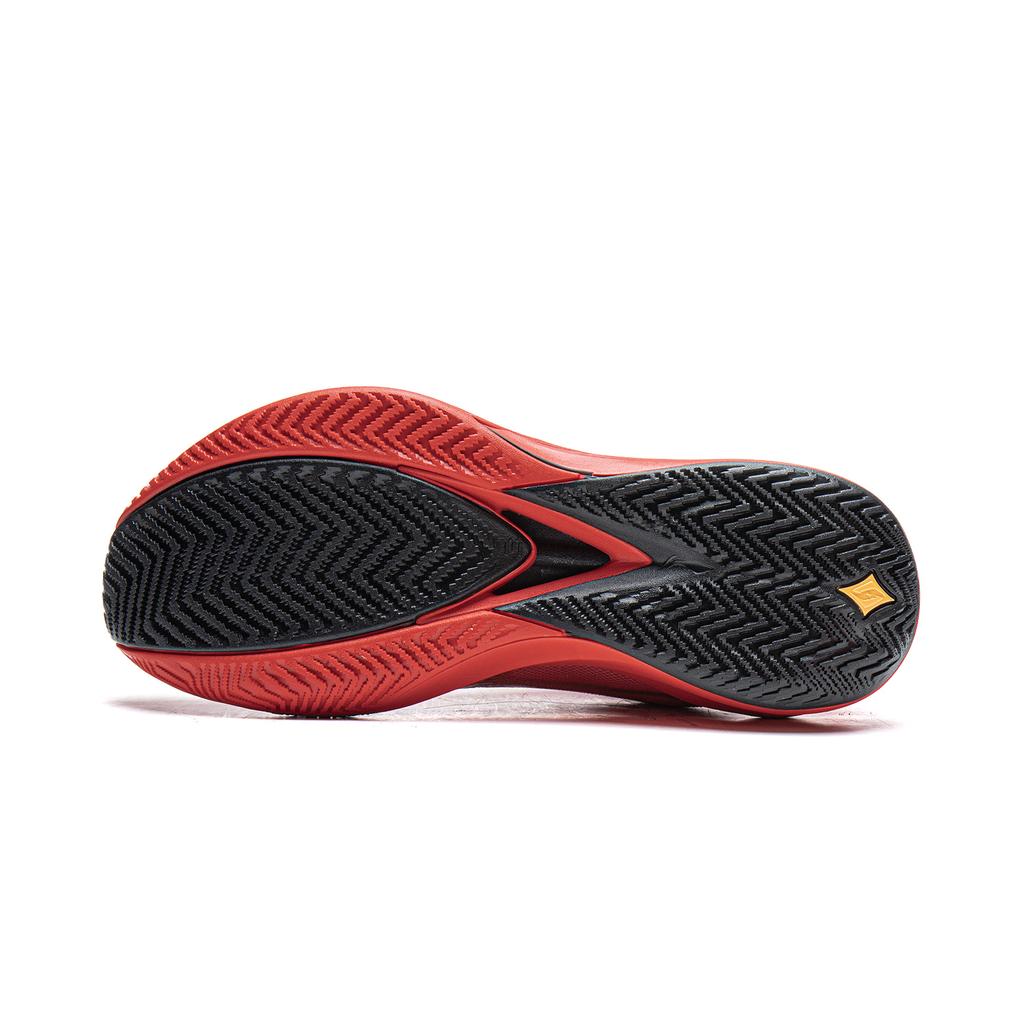 Li Ning Cushioning Slip Resistant Abrasion Resistant Breathable Rebound Grip Low top Basketball Shoes Men's Red ABAW007-3
