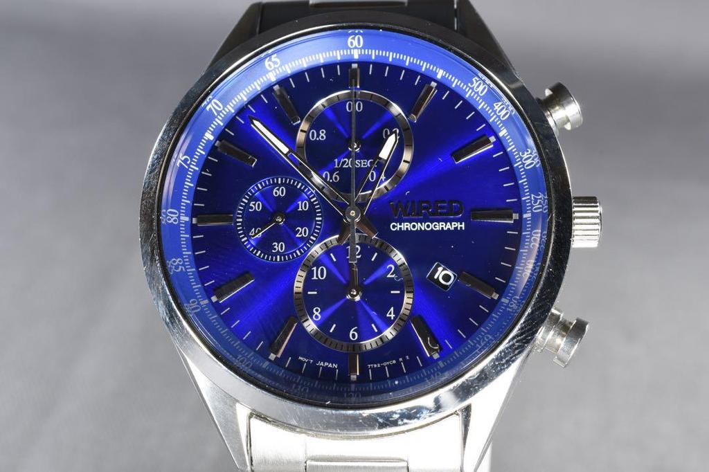 [USED] SEIKO WIRED 7T92-0SM0 Blue Chronograph Watch