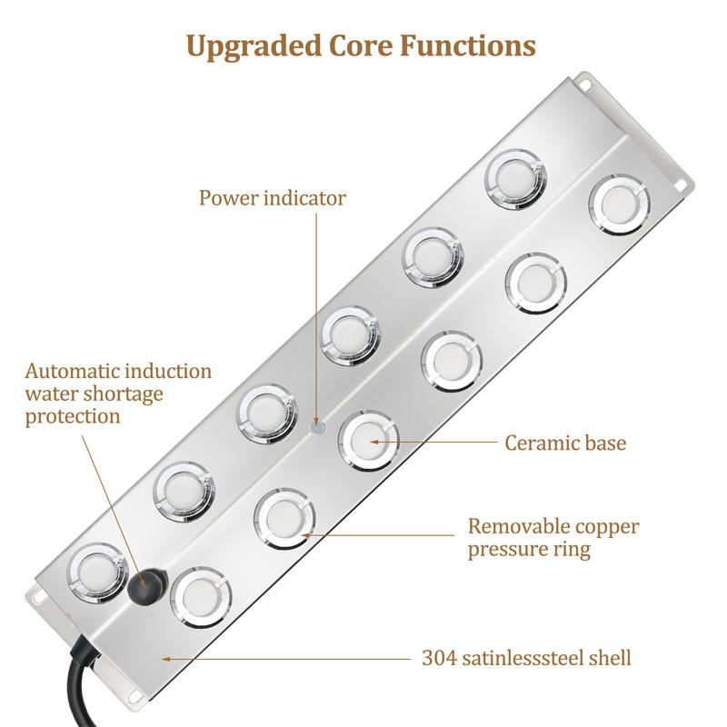 2/4/6/8/10/12 Cabeças Industrial Ultrassônico Criador de Névoa Nebulizador Aço Inoxidável Umidificador de Ar Pulverizador de Névoa para Jardim