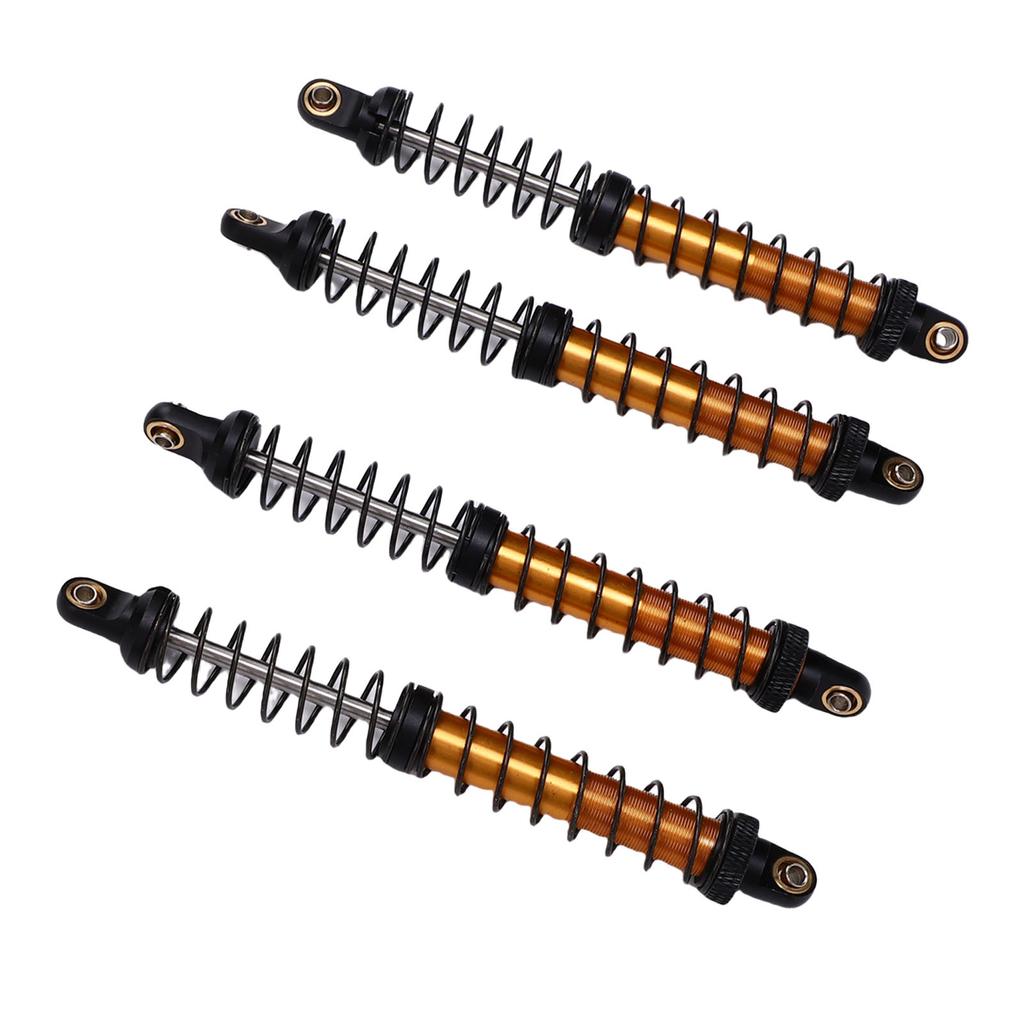 4Pcs 1Celsius10 Model Car Dual Spring Shock Damper Alloy 1Celsius10 RC Dampers with 8 Spare Springs 120mm