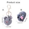 Mouse/Hamster Yarn Charm Keyring Soft Knitted Keychain Handmade Crochet Key Chain Colorful Bag Pendant for Women Girls