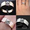 Unisex runder Fingerring mit eingelegtem Zirkonia, Hochzeit, Verlobung, Schmuck, Geschenk