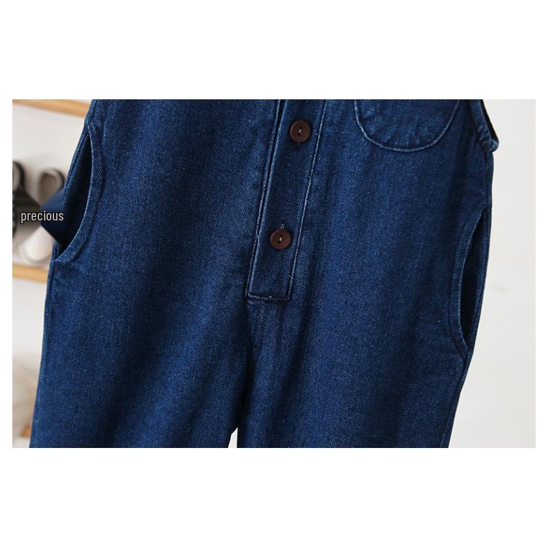 2025 Winter Koreanische Kinder Fleece Denim Latzhose - Stilvoller Jumpsuit für Jungen & Mädchen