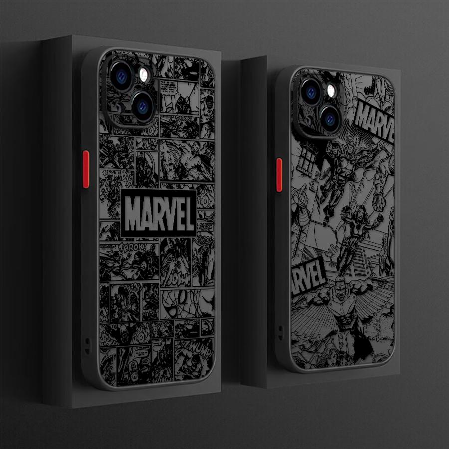 Back Phone Cover Case for iPhone 17 Pro Max 16 Plus XS XR 11 14 17e 12 13 Mini Air 15 7 8 SE Marvel Hero Logo