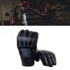 Boxing Gloves Unisex Adult Half Finger Taekwondo Protective Clothing for MMA Combat Training Black