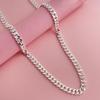 Trendy 8MM Silver-Plated Copper Cuban Necklace - Popular European, American, and Korean Style Available in 18-26 Inches.