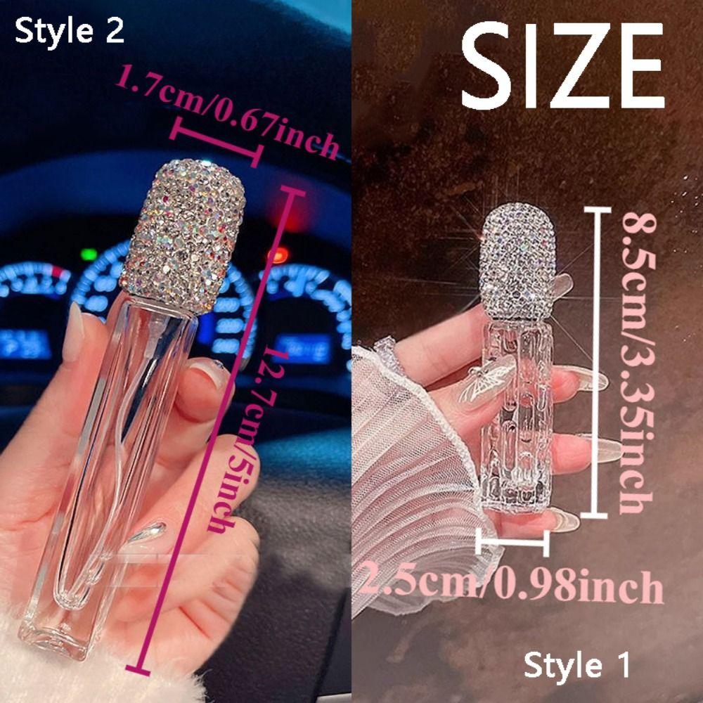Creative Rhinestone Bottle Empty Refillable Rhinestone Oil Diffuser Bottle Decorative 10ML Essential Oil Bottle Home Decoration