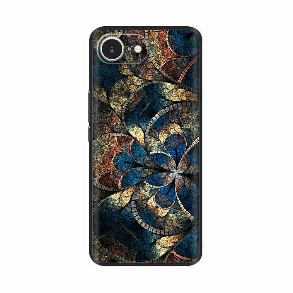 Soft TPU Black Silicon Phone Case For iPhone 16E iPhone16E SE 2025 SE4 5G Painted Shockproof Shell Cover Cases Bumper Funda Capa