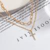 Cross Sweater Neck Chain European and American Jewelry Women's Autumn and Winter Full of Diamonds Fashionable Personality Simple Stacking Necklace