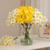 3/6pcs Artificial Daffodil Bouquets, Handheld Home Decoration Ornaments, home decor, dining table decoration accessories