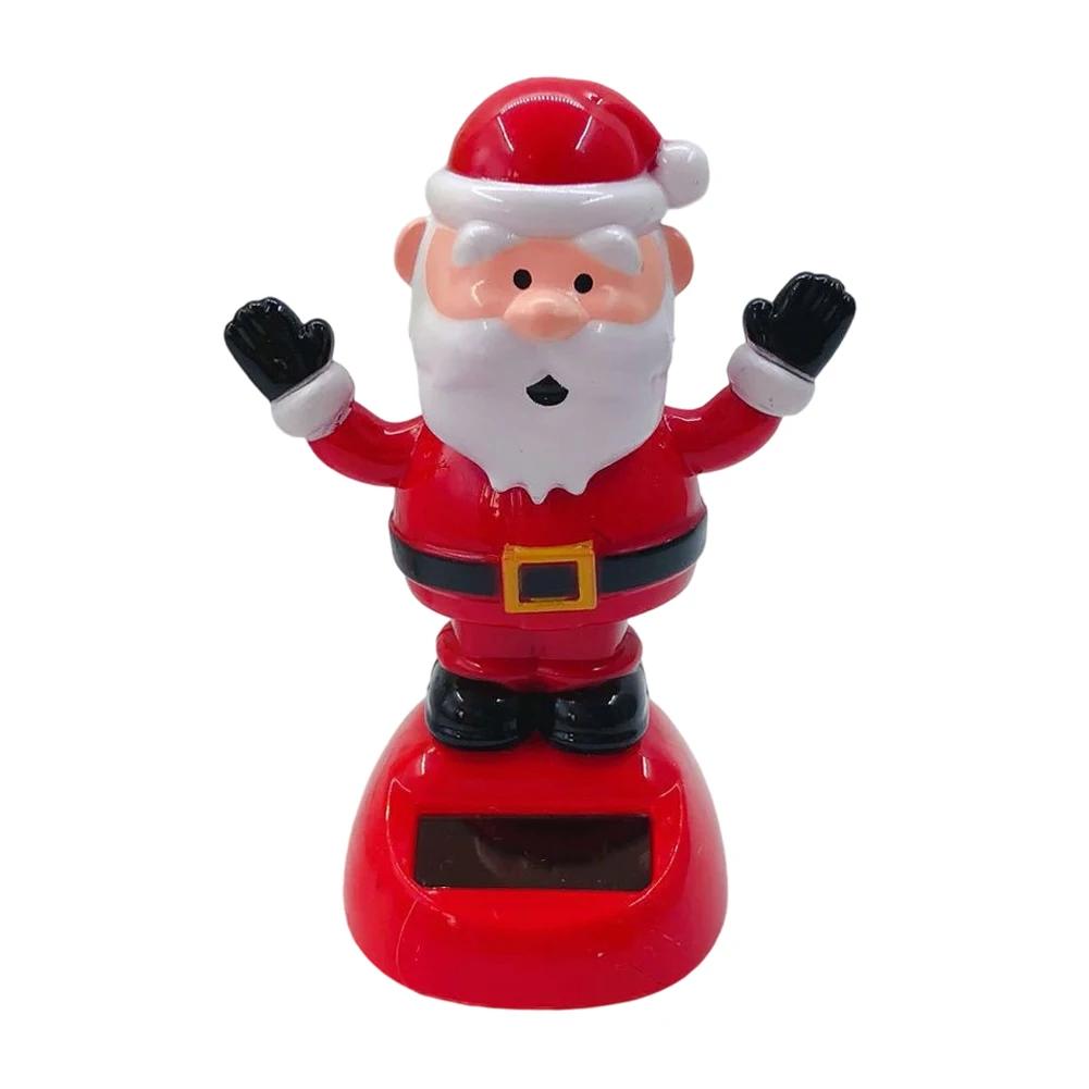 Car Ornament Creative Solar Swing Doll Shaking Santa Claus Gift Cartoon Christmas Gifts Car Decoration for Children
