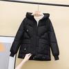 Women's Winter Top Hooded Warm Jacket Large Size Zipper Jacket Loose Large Pocket Jacket
