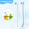 6Pcs Multipurpose Reusable Metal Straw Spoon Milk Coffee Stirring Tool for Smoothie Cocktails And Hot Beverages