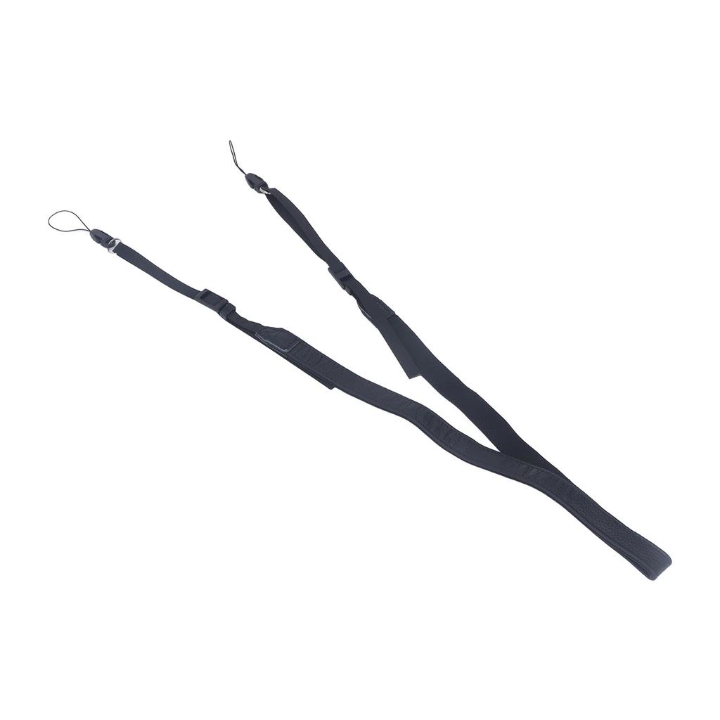 Kameragurt Schlichter Retro-Stil Längenverstellbar Leder Universeller Kamera-Hals-Schultergurt Schwarz