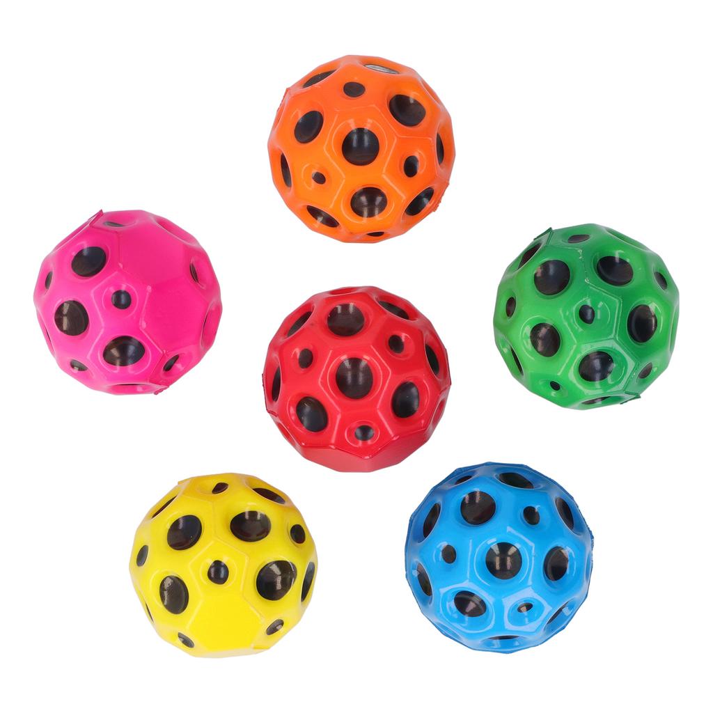 6pcs 7cm Bouncing Balls Colorful Cellular Improve Coordination Stress Relief PU Baby Ball Set