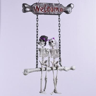 Nowa ozdoba na Halloween Panna młoda i pan młody szkielet wiszący dekoracja nawiedzonego domu