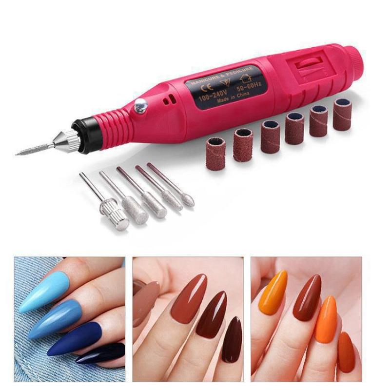 Professional Electric Nail Grinder Polishing Machine Kit With Nail Drill Bits File Manicure Remover Tools