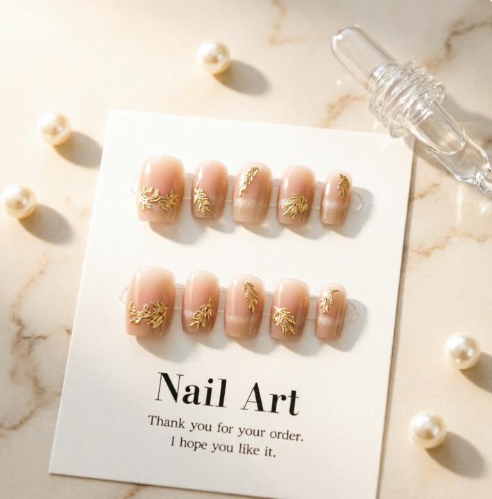 Retro French Gold-Plated Vine Flower Cat Eye Nail Art Stickers