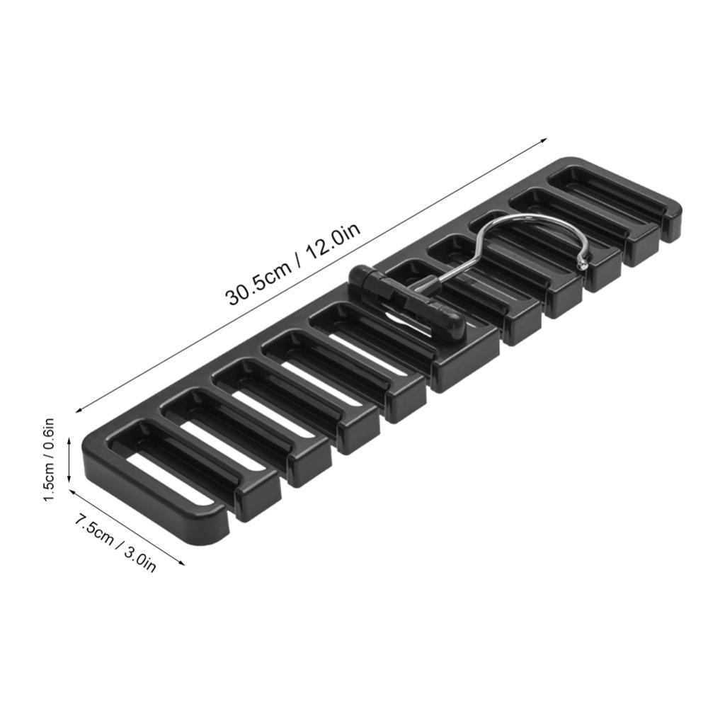Plastic Belt Hanger Rack Black Tie Organizer Neat Storage Tie Hanger Home Daily Use