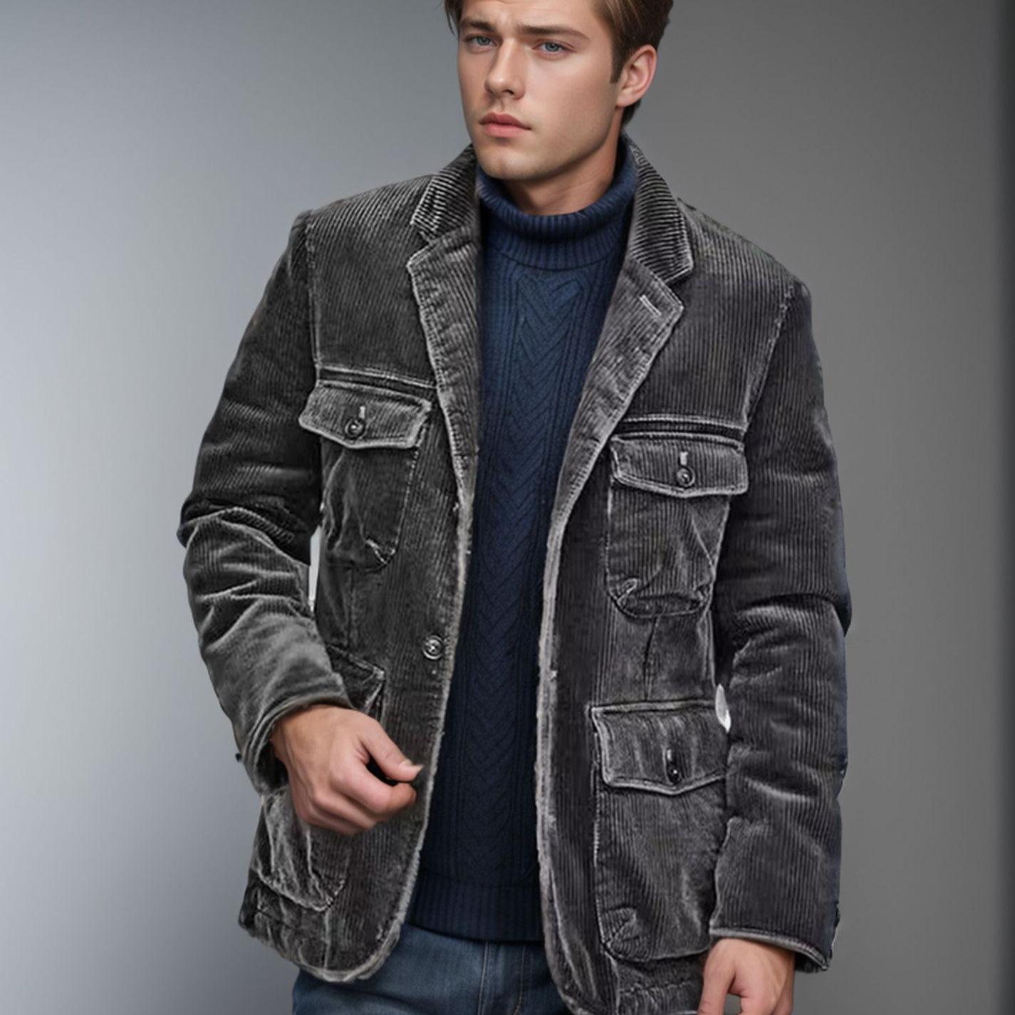 

Весна и осень Новые мужские пиджаки Повседневная мода Однотонные куртки Мужские топы XL