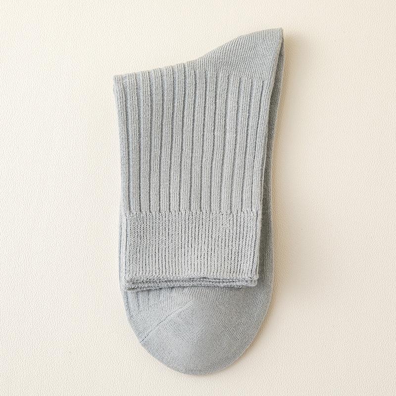 Socks Men'S Pure Cotton Medium Tube Socks Sports Sweat-Absorbing Deodorant Boneless Cotton Business Casual Men'S Socks