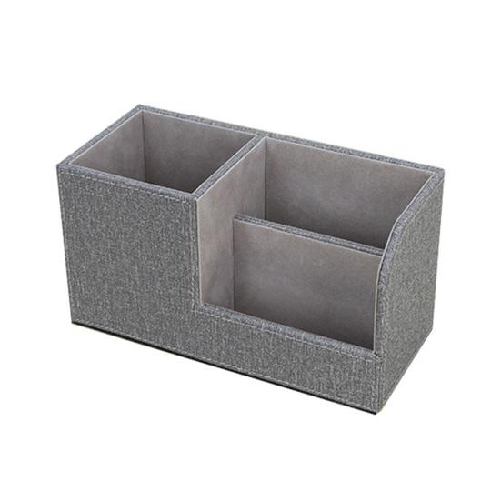 

Настольный держатель для ручек для домашнего офиса, пульт дистанционного управления, косметический органайзер, ящик для хранения серый