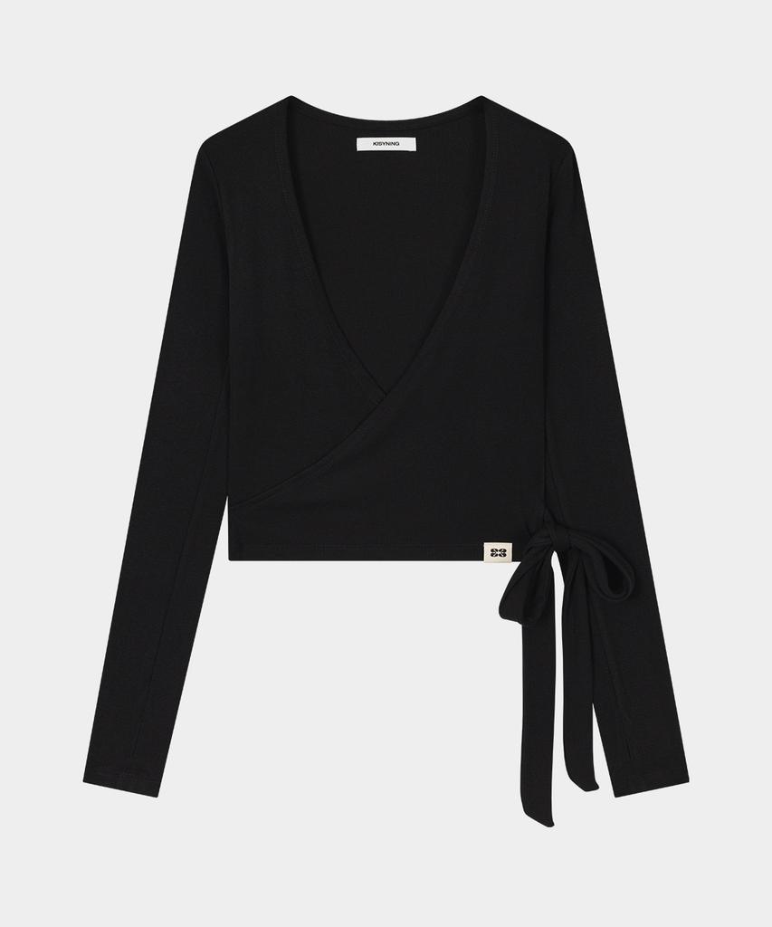 KISYNING Yoga Flow Wrap Cardigan (Black)
