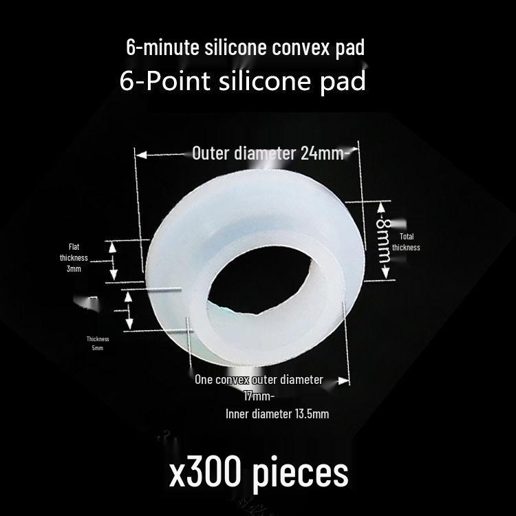 4/6-Point Shower Hose High-Temperature Silicone Gasket with Mid-Convex Washer