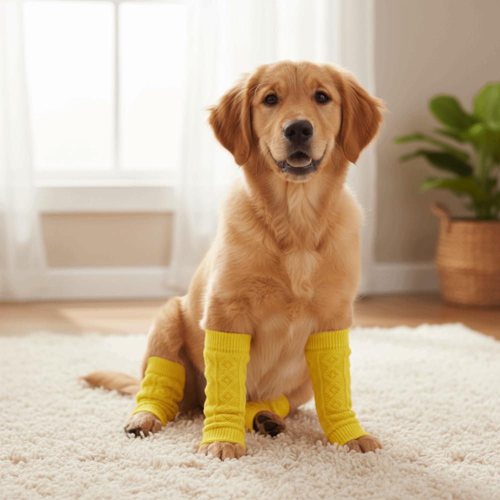 Warm Dog Leg Covers Elastic Knitted Dog Leg Warmer Anti-fouling Pet Elbow Protector  Leg Protection