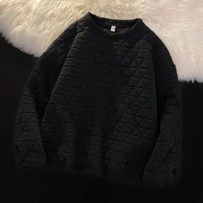 

Реальное фото клип шелк хлопок г новый однотонный свободный ромбовидный свитер ручной работы женский XL чёрный