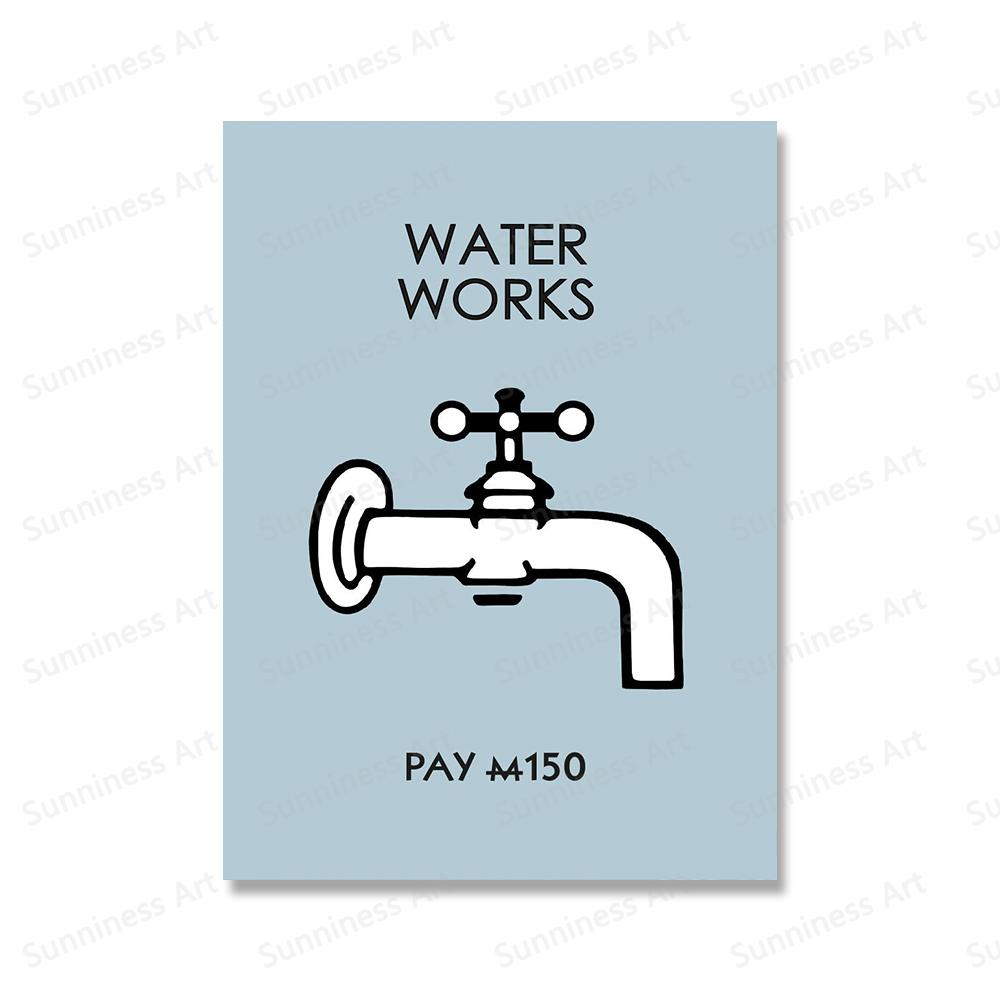 Save Water Laundry Posters Canvas Paintings Colorful Retro Inspired Quote Wall Art Prints Pictures for Bathroom Home Decoration